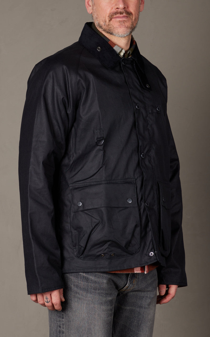 Barbour Utility Spey Waxed Jacket Classic Navy