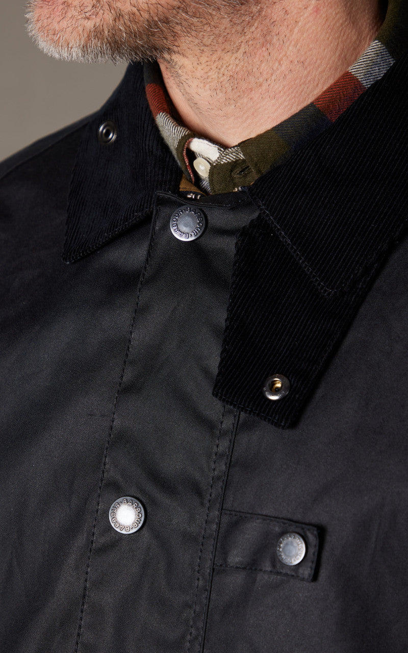 Barbour Utility Spey Waxed Jacket Classic Navy