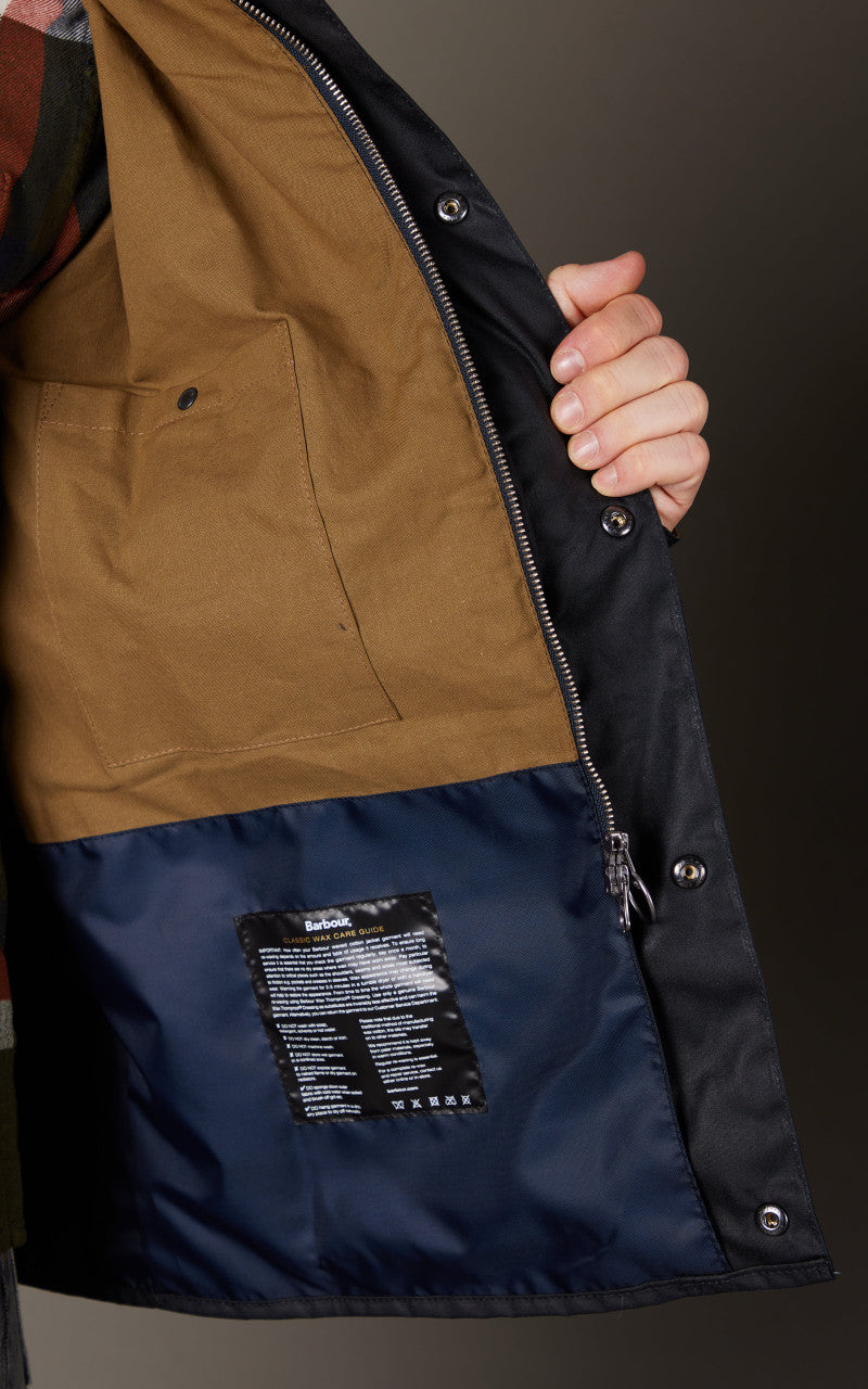 Barbour Utility Spey Waxed Jacket Classic Navy
