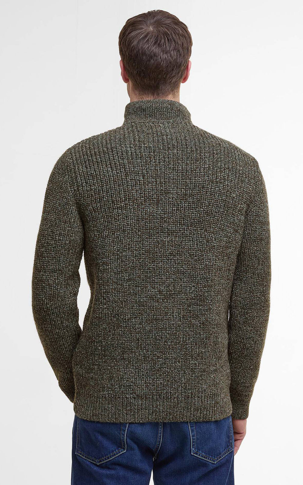 Barbour New Tyne Half-Zip Pullover Derby Tweed