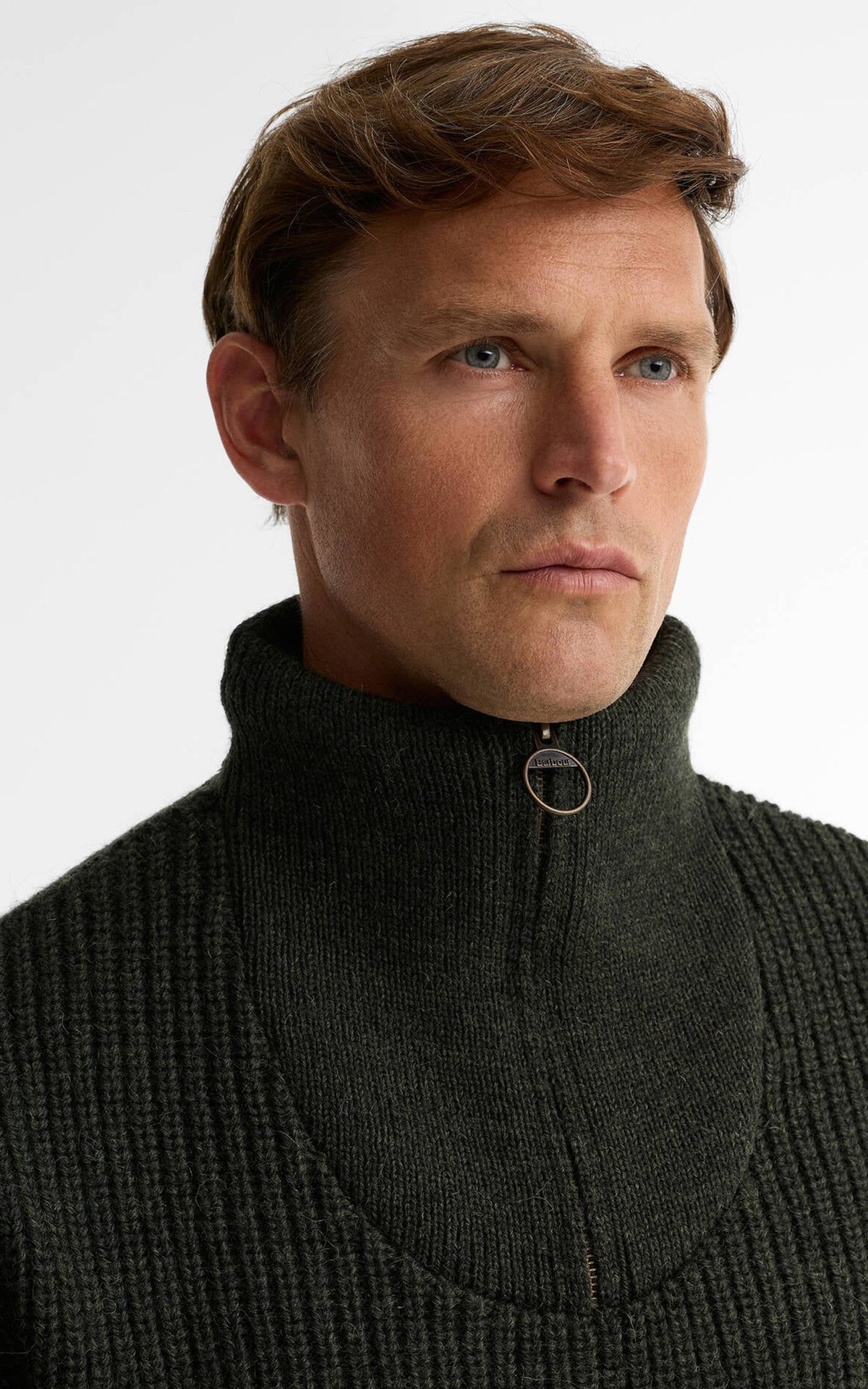 Barbour New Tyne Half Zip Pullover Olive