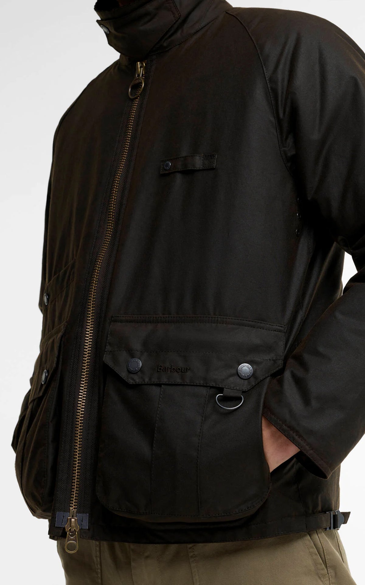Barbour Re-Engineered Durran Wax Jacket Dark Brown