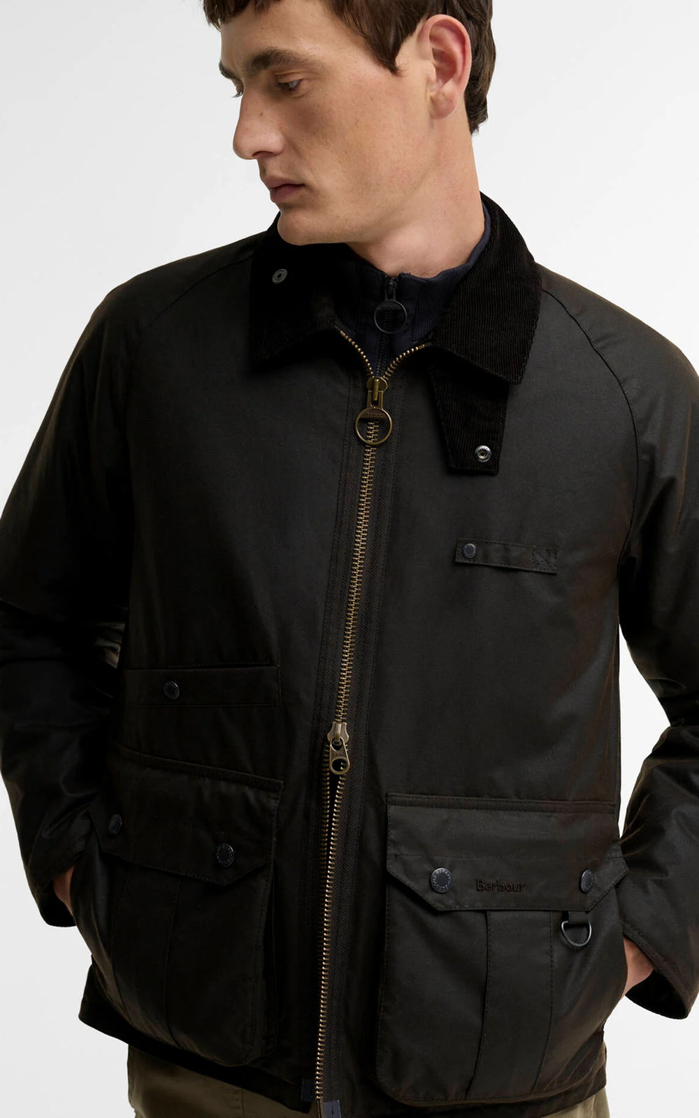 Barbour Re-Engineered Durran Wax Jacket Dunkelbraun
