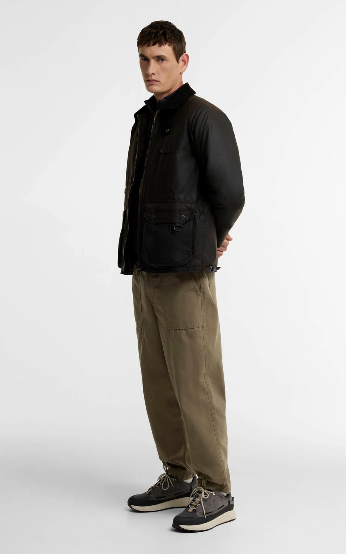 Barbour Re-Engineered Durran Wax Jacket Dark Brown