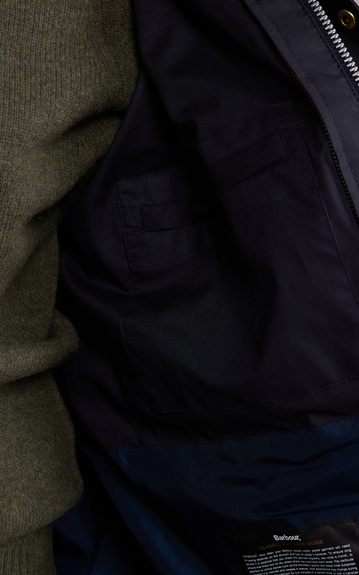 Barbour Icons Transport Wax Jacket Navy
