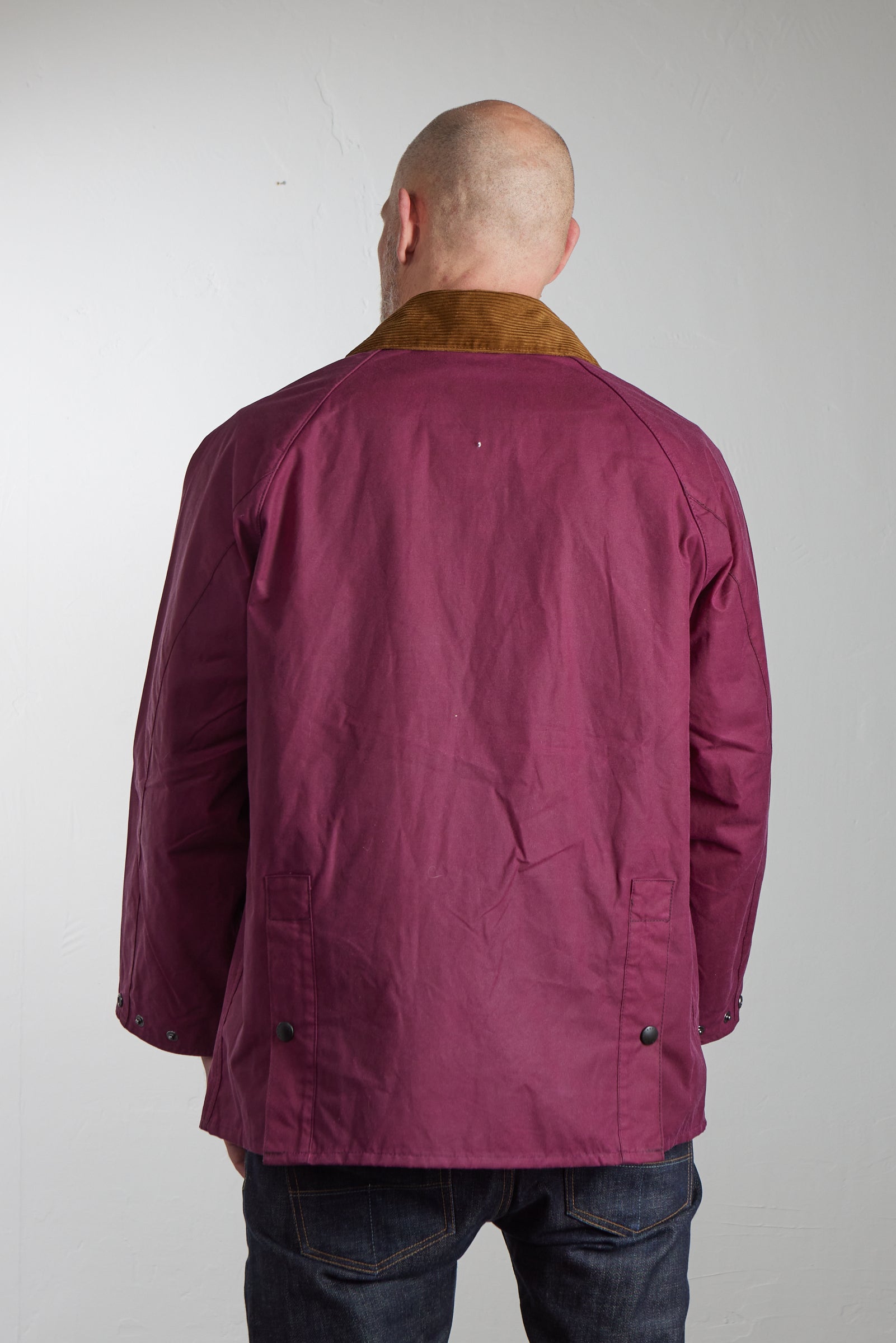 Barbour Oversized Bedale Waxed Jacket Wine Barbour Oversized Bedale Waxed Jacket Wine