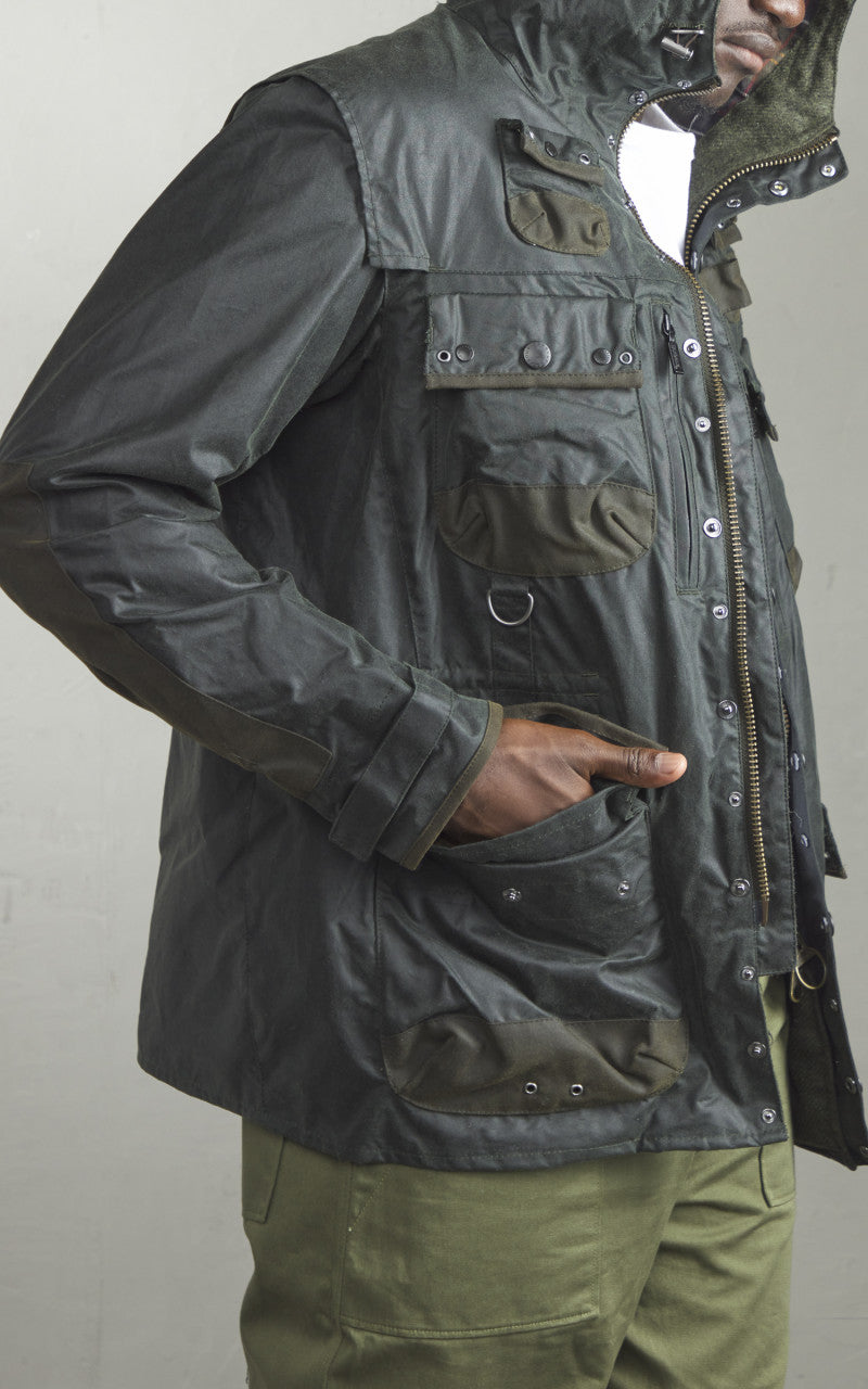 Barbour x To Ki To Military Wax Jacket Sage