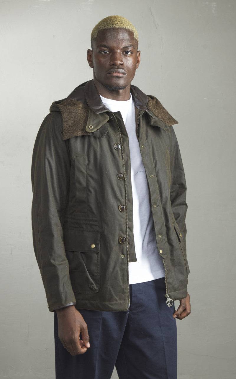 Barbour x To Ki To Shoreman Waxed Jacket Olive