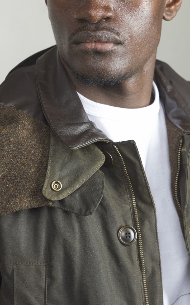 Barbour x To Ki To Shoreman Waxed Jacket Olive