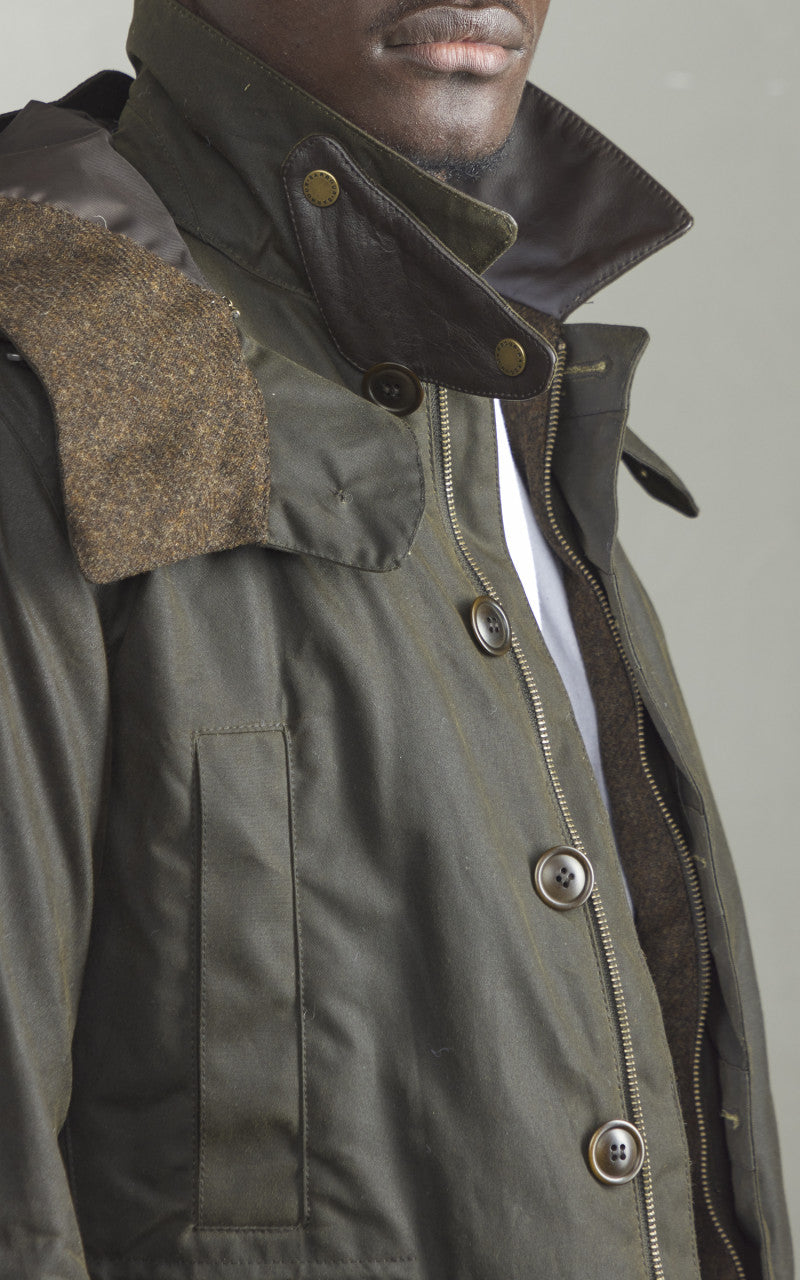 Barbour x To Ki To Shoreman Waxed Jacket Olive