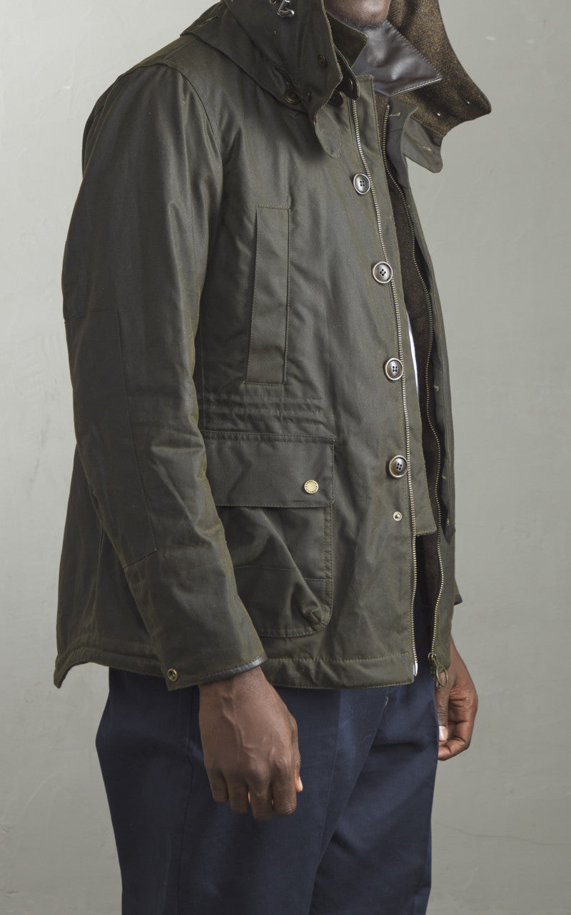 Barbour x To Ki To Shoreman Waxed Jacket Olive