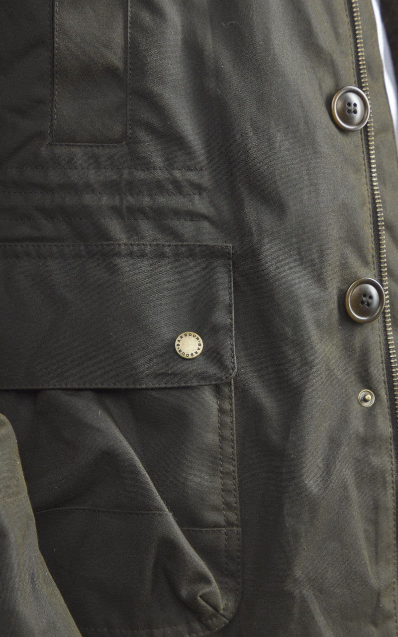 Barbour x To Ki To Shoreman Waxed Jacket Olive