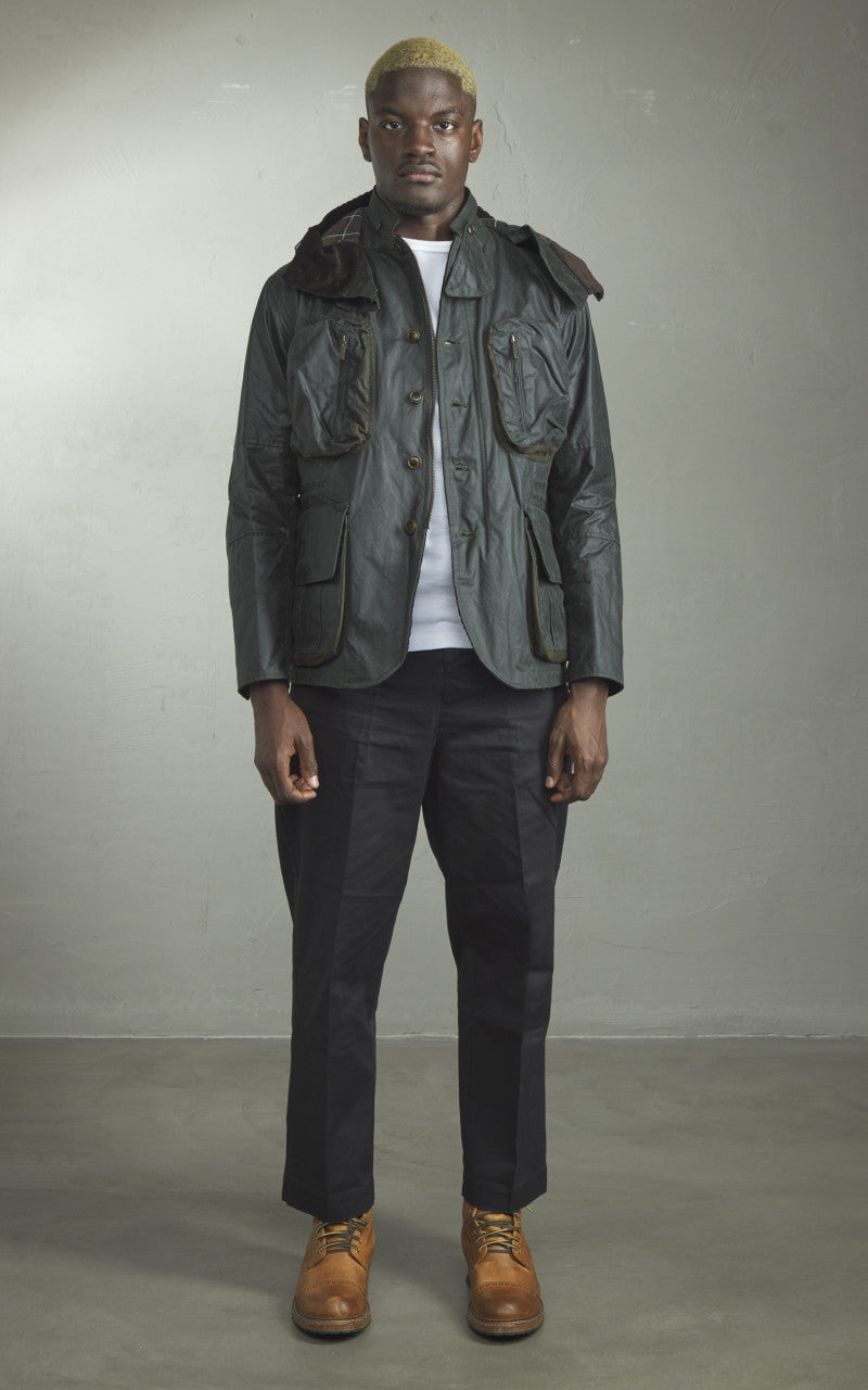 Barbour x To Ki To Outland Waxed Jacket Olive