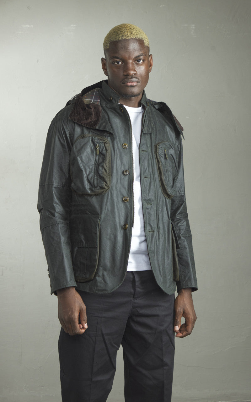 Barbour x To Ki To Outland Waxed Jacket Olive