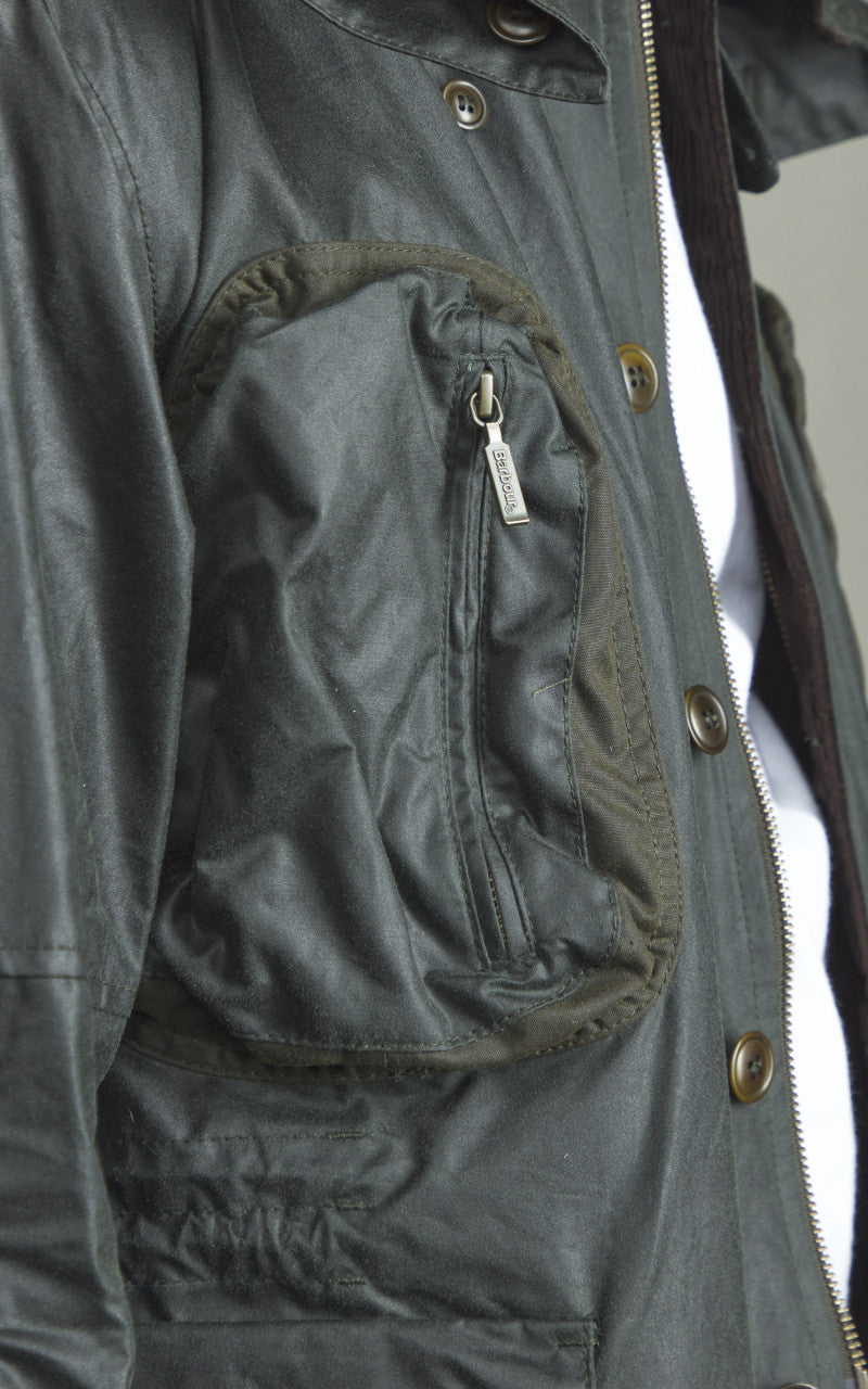 Barbour x To Ki To Outland Waxed Jacket Olive