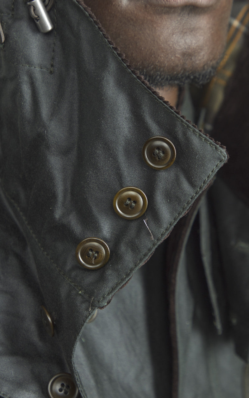 Barbour x To Ki To Outland Waxed Jacket Olive