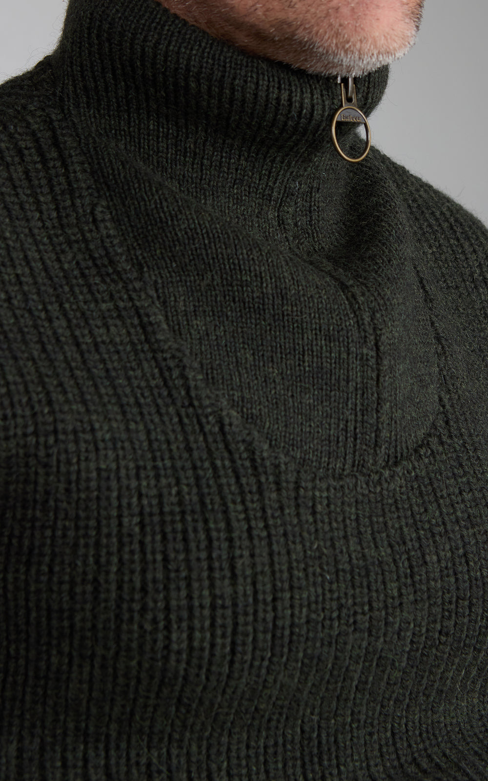 Barbour New Tyne Half Zip Pullover Olive