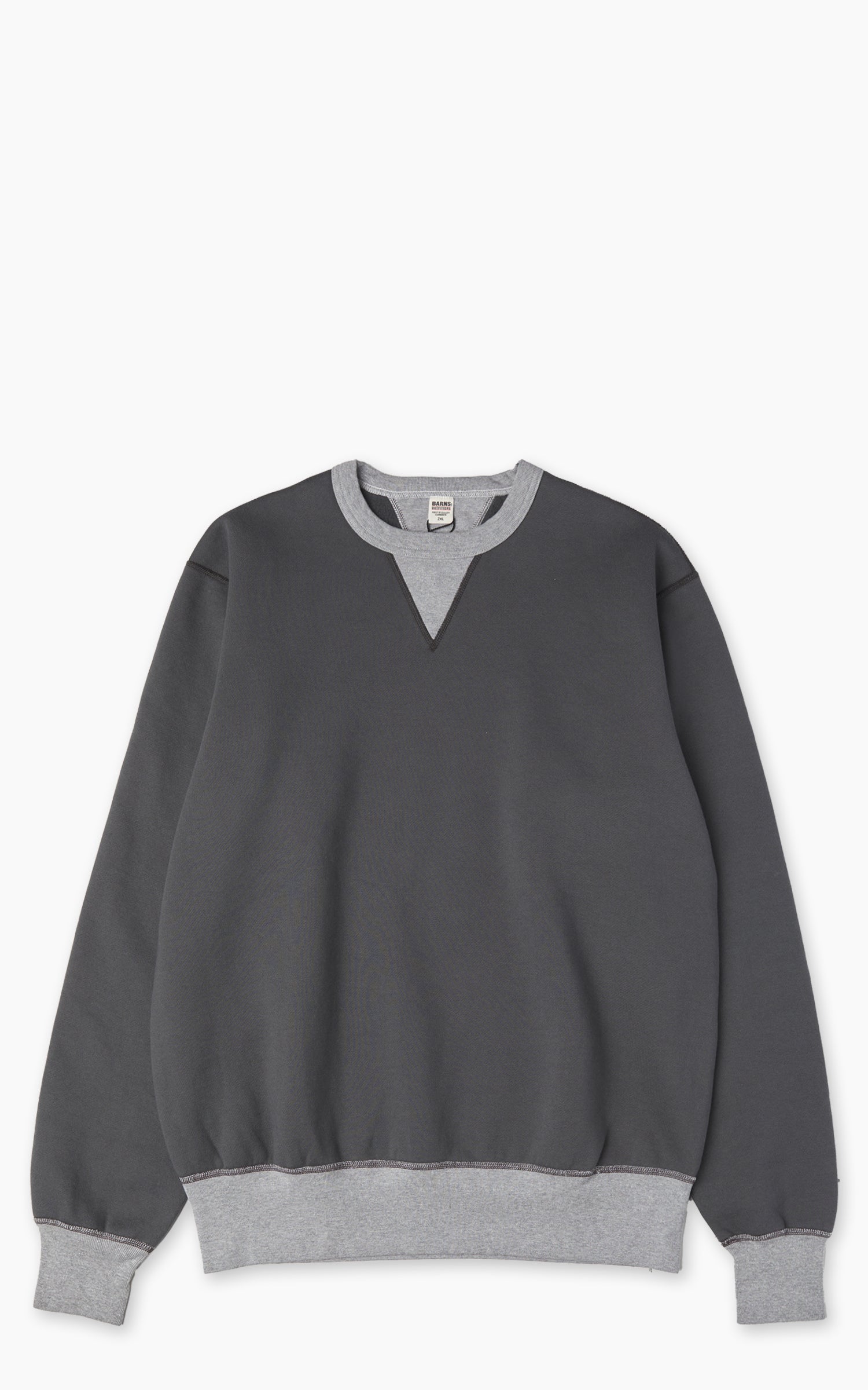 Barns Outfitters BR-3300 Cozun Switching Rib Sweatshirt Black