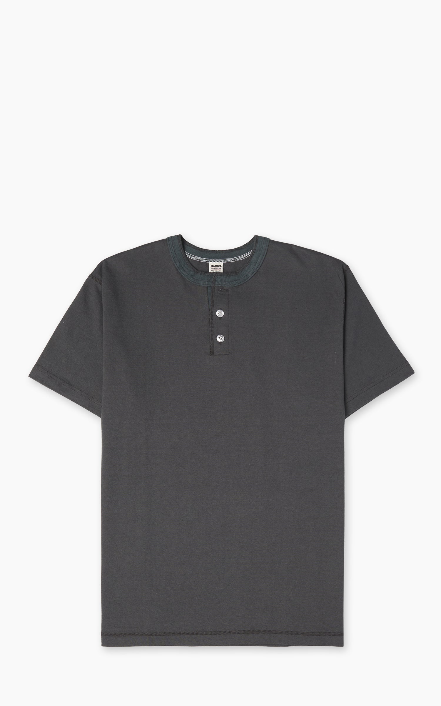 Barns Outfitters BR-8146SP COZUN S/S Henley T-Shirt Black