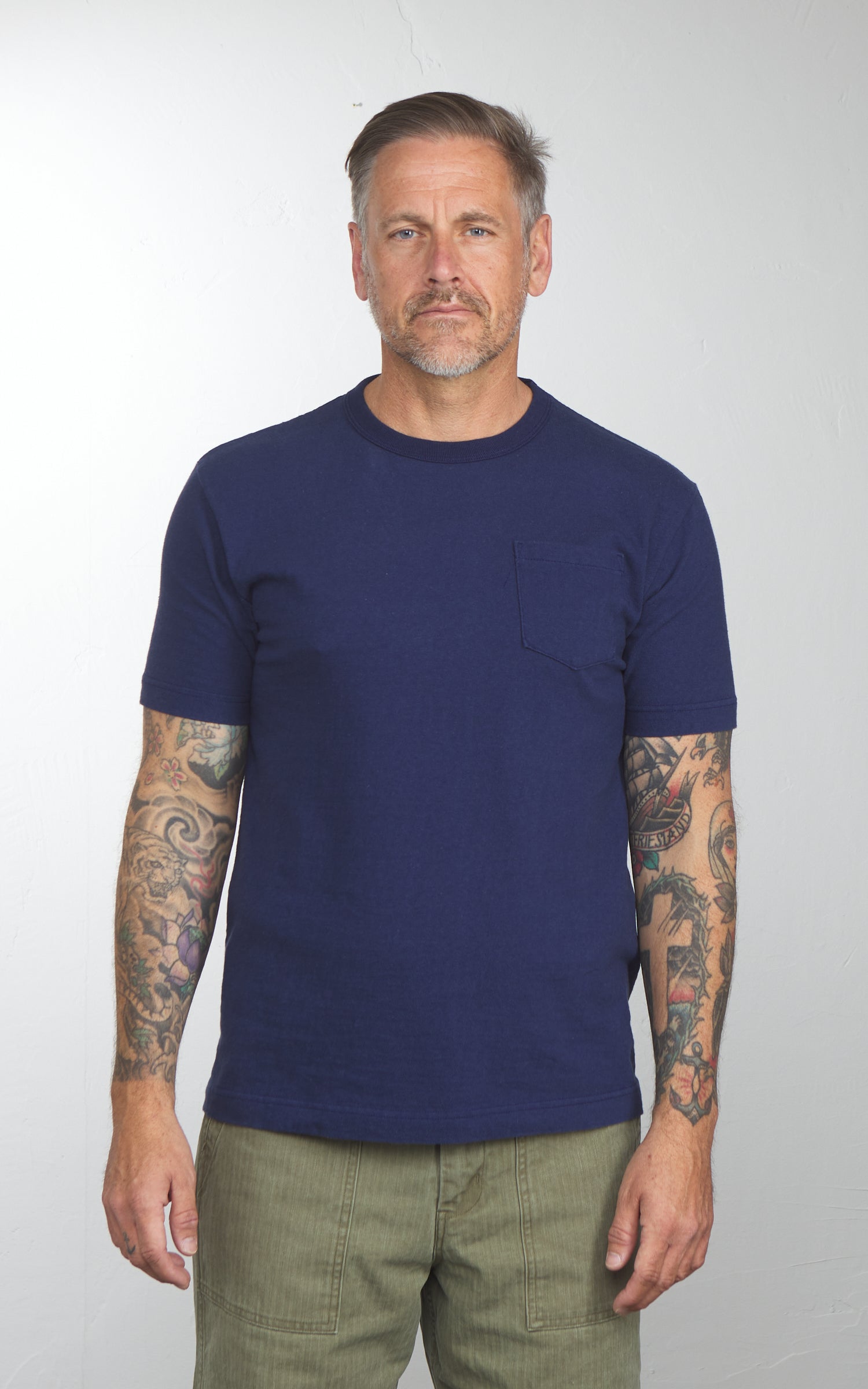 Barns Outfitters BR-11000 Tsuriami Pocket T-Shirt Blue Navy
