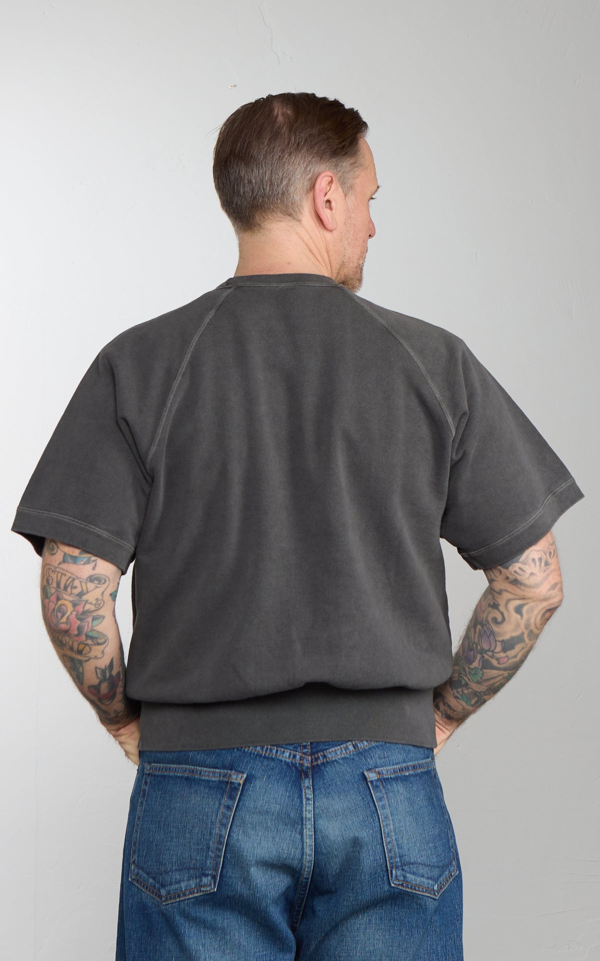 Barns Outfitters BR-26308 90's Short Sleeve Sweatshirt Black