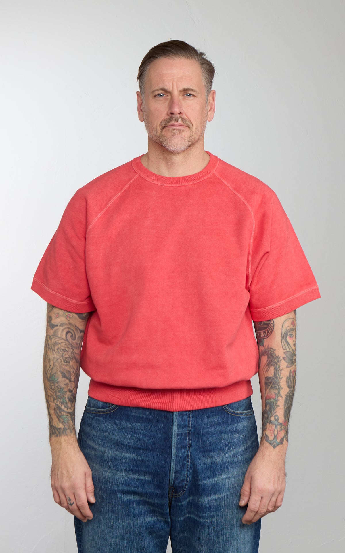 Barns Outfitters BR-26308 90's Short Sleeve Sweatshirt Red