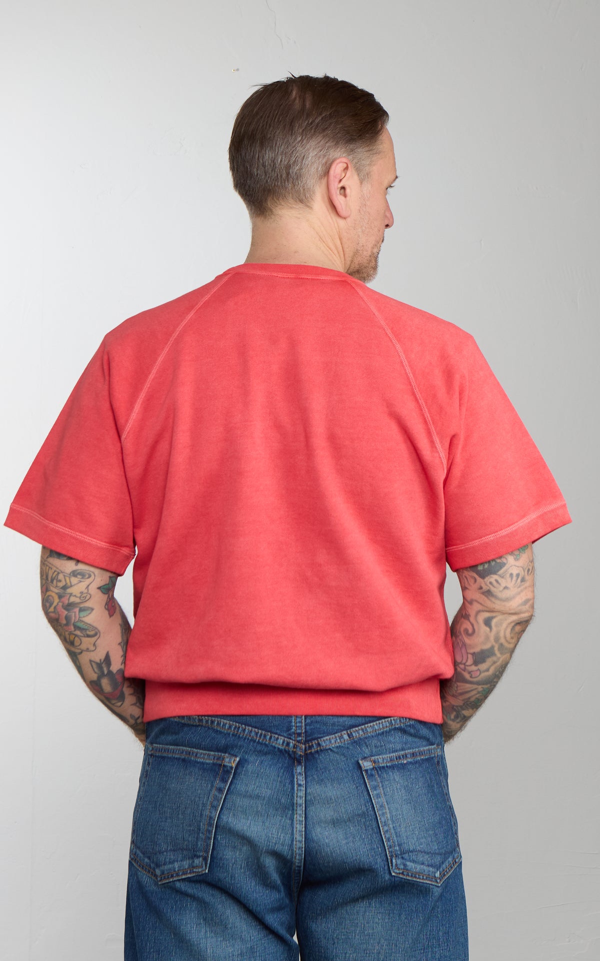Barns Outfitters BR-26308 90's Short Sleeve Sweatshirt Red