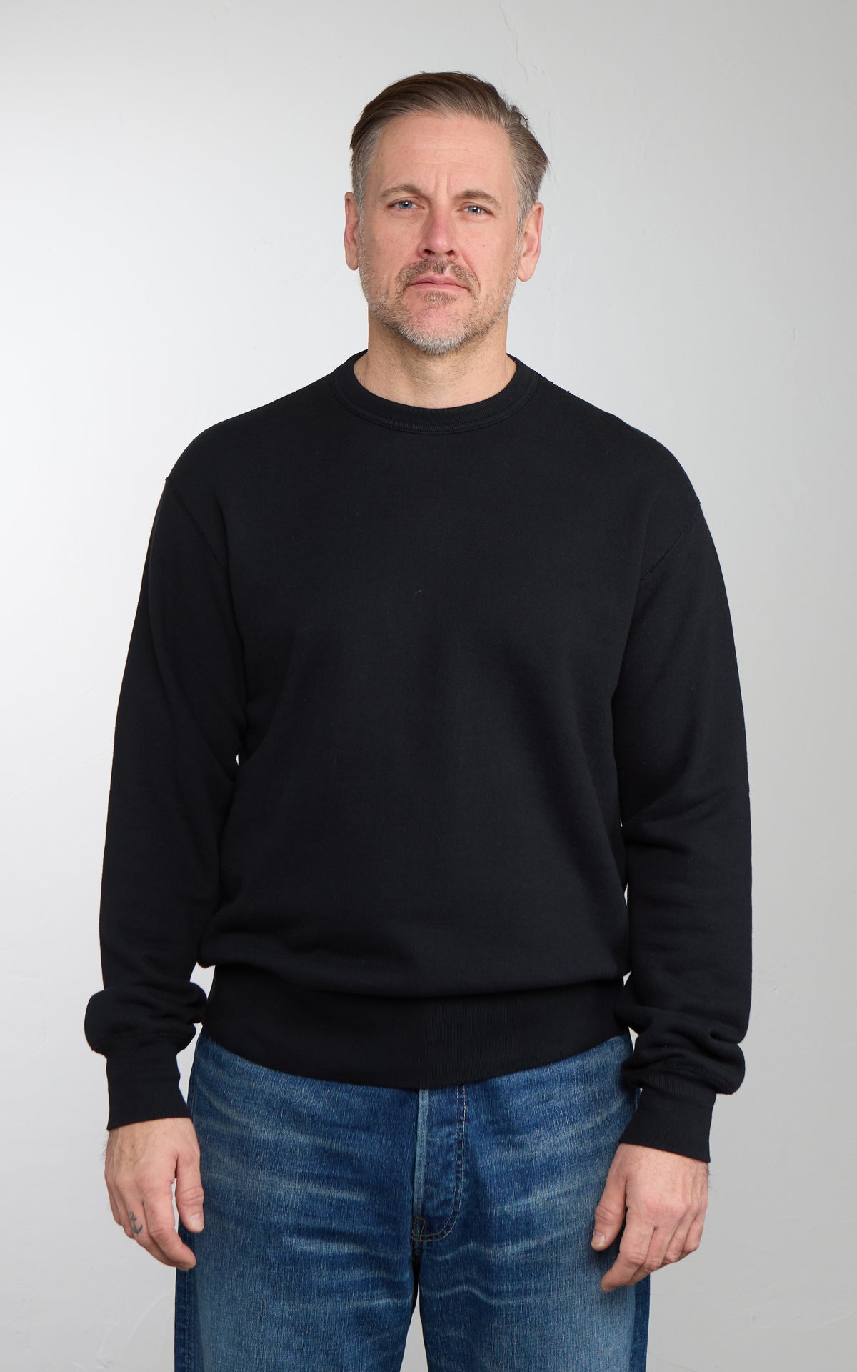 Barns Outfitters BR-3333 COZUN French Terry Crewneck Sweatshirt Black