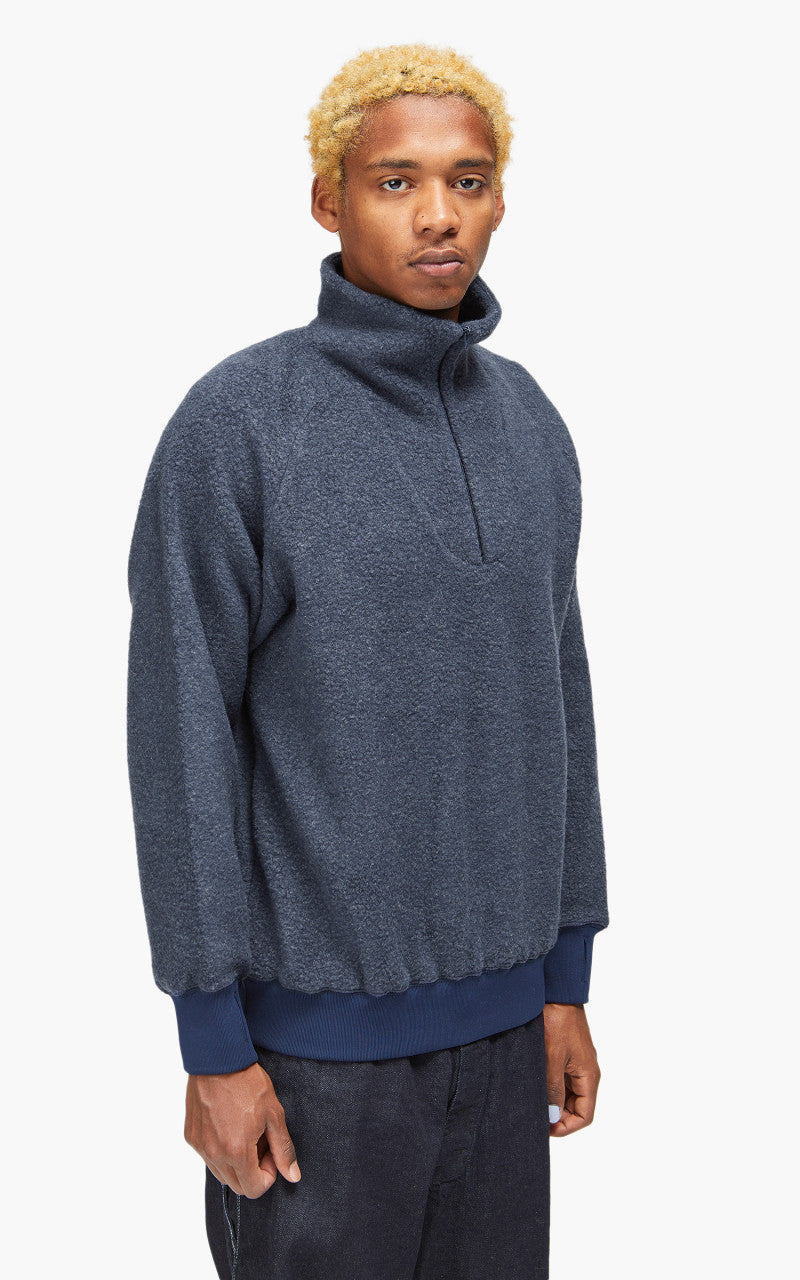 Beams Plus MIL Half Zip Fleece Navy