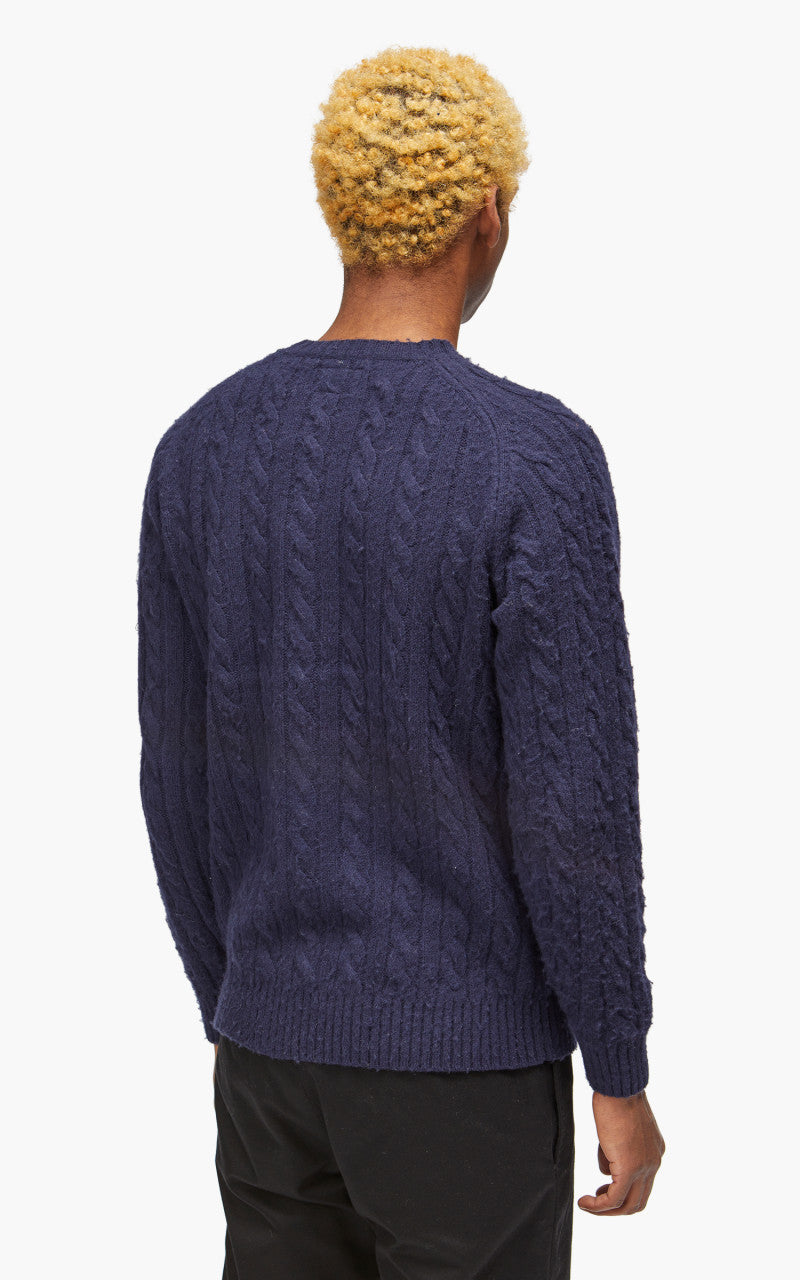Beams Plus Crew Cable Shaggy 5G Navy