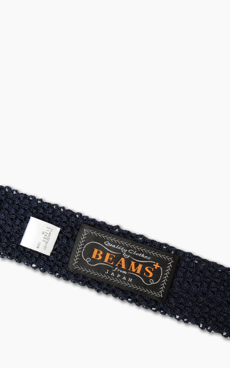 Beams Plus Wool Knit Tie SLD Navy