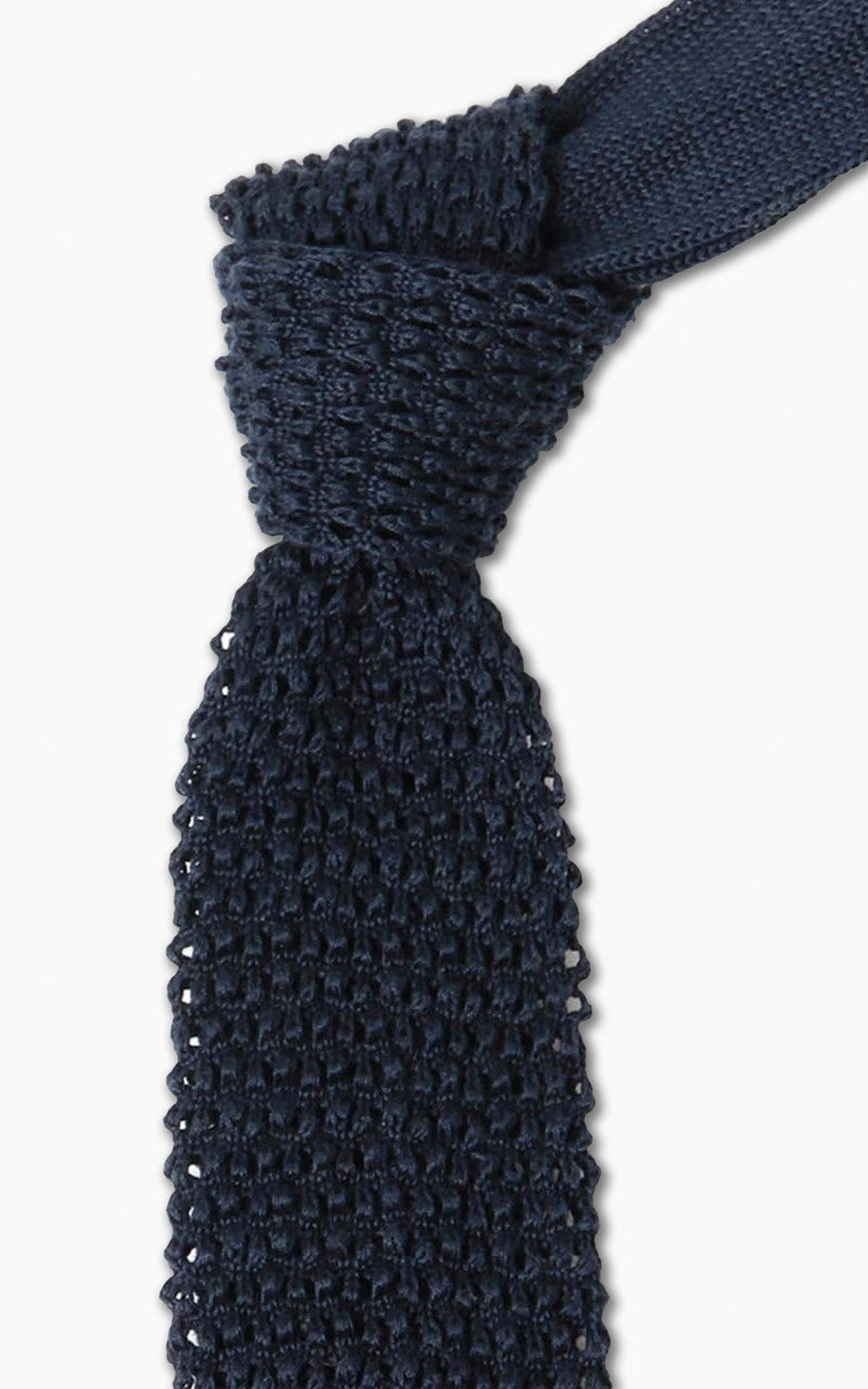 Beams Plus Wool Knit Tie SLD Navy