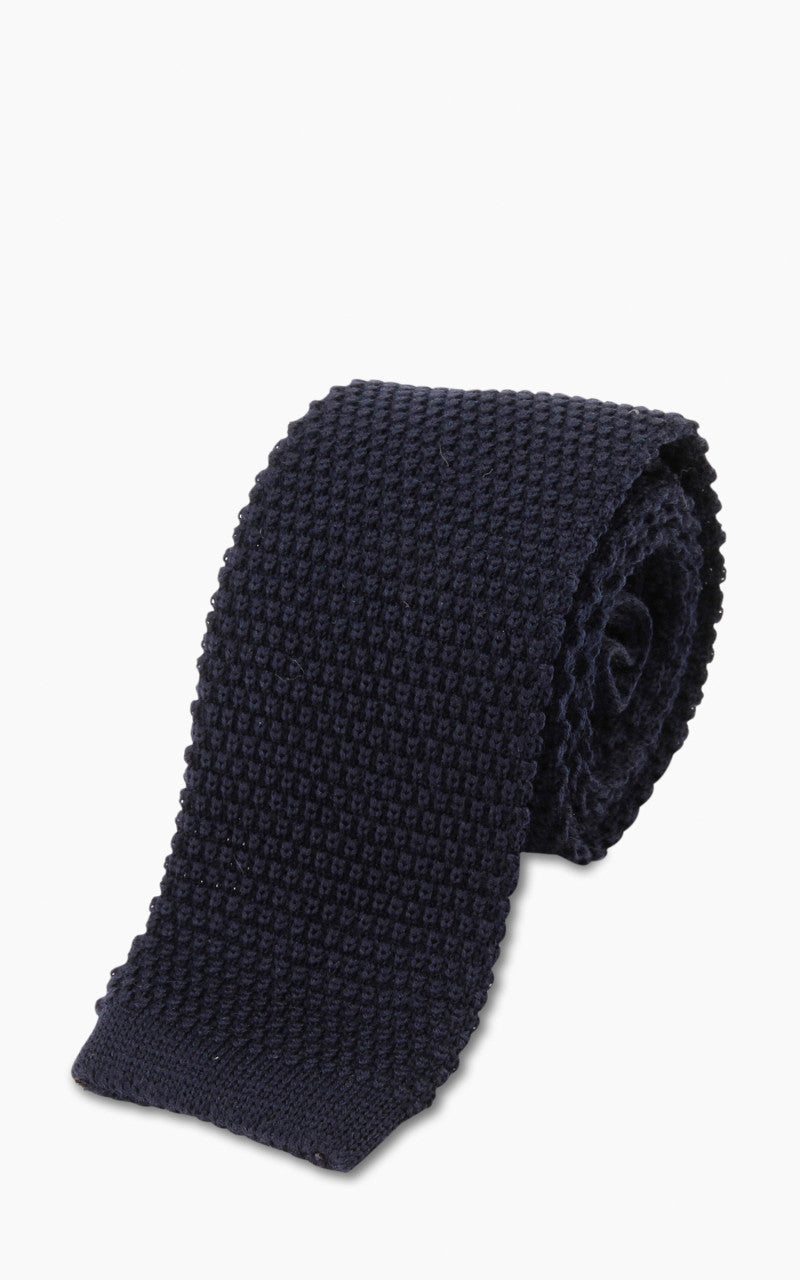 Beams Plus Wool Knit Tie SLD Navy