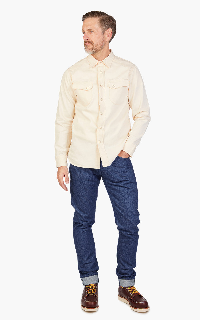 Benzak BCS-01 Western Shirt Ecru Denim 6oz