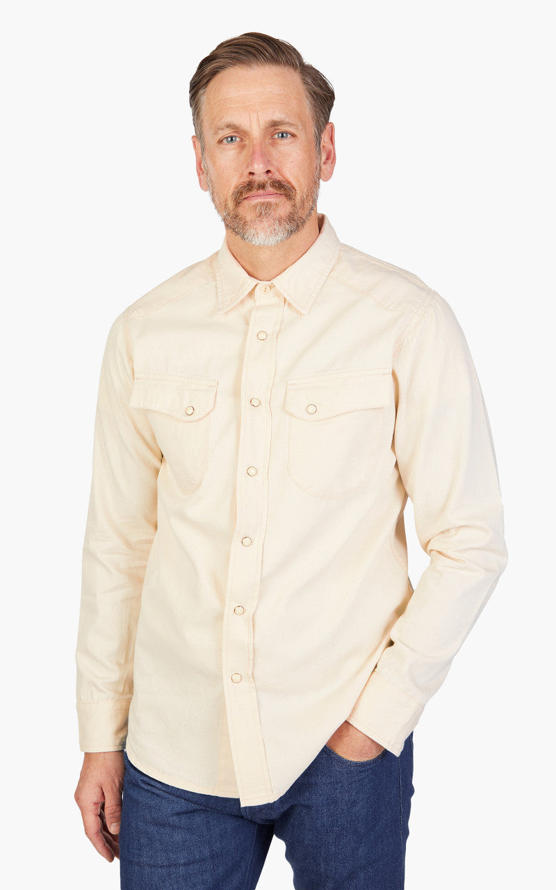 Benzak BCS-01 Western Shirt Ecru Denim 6oz
