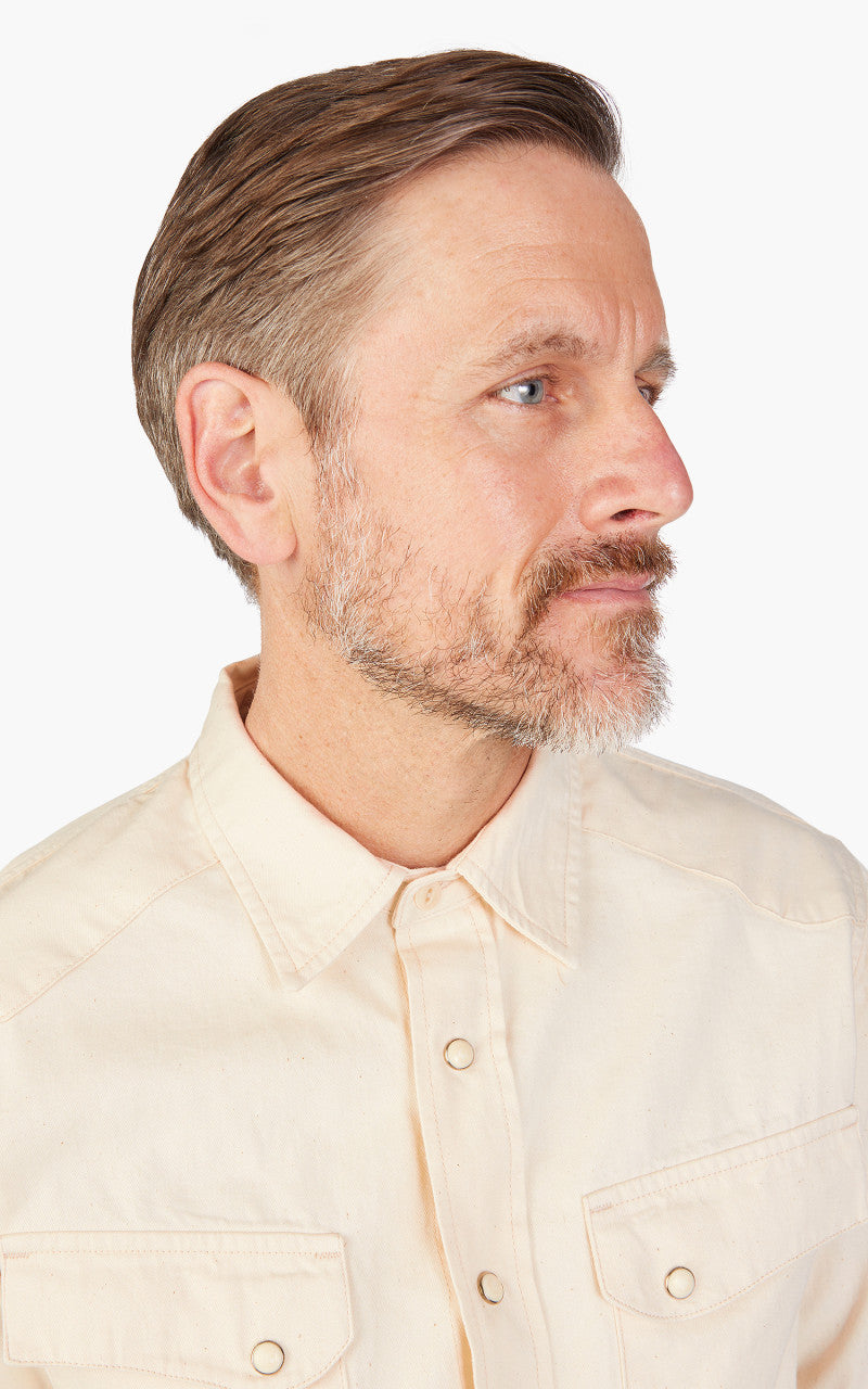 Benzak BCS-01 Western Shirt Ecru Denim 6oz