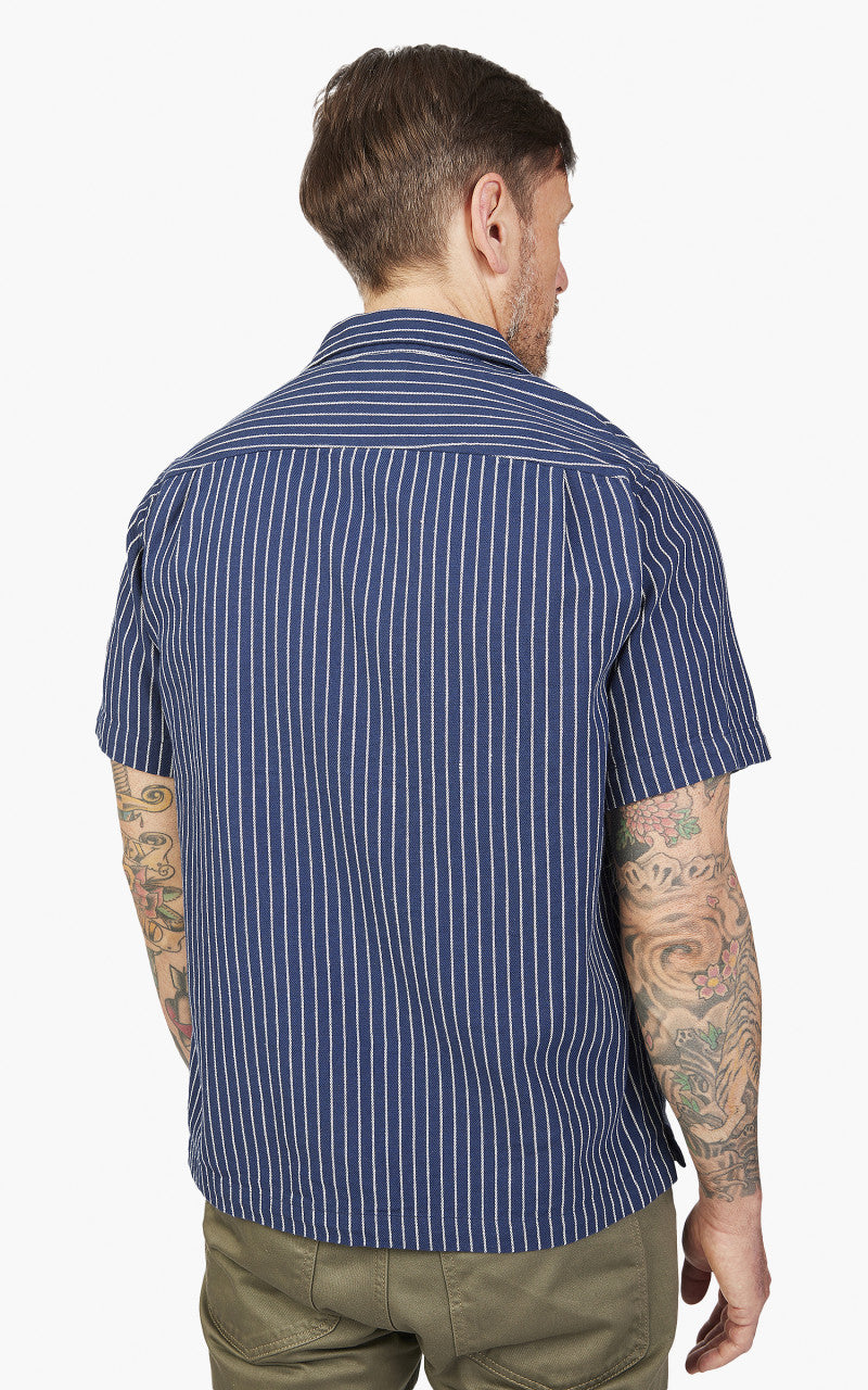 Benzak BSS-01 Holiday Shirt Navy Dobby Stripe 6.5oz
