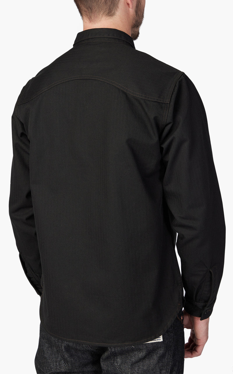 Benzak BWS-02 Utility Shirt Herringbone Black 8oz