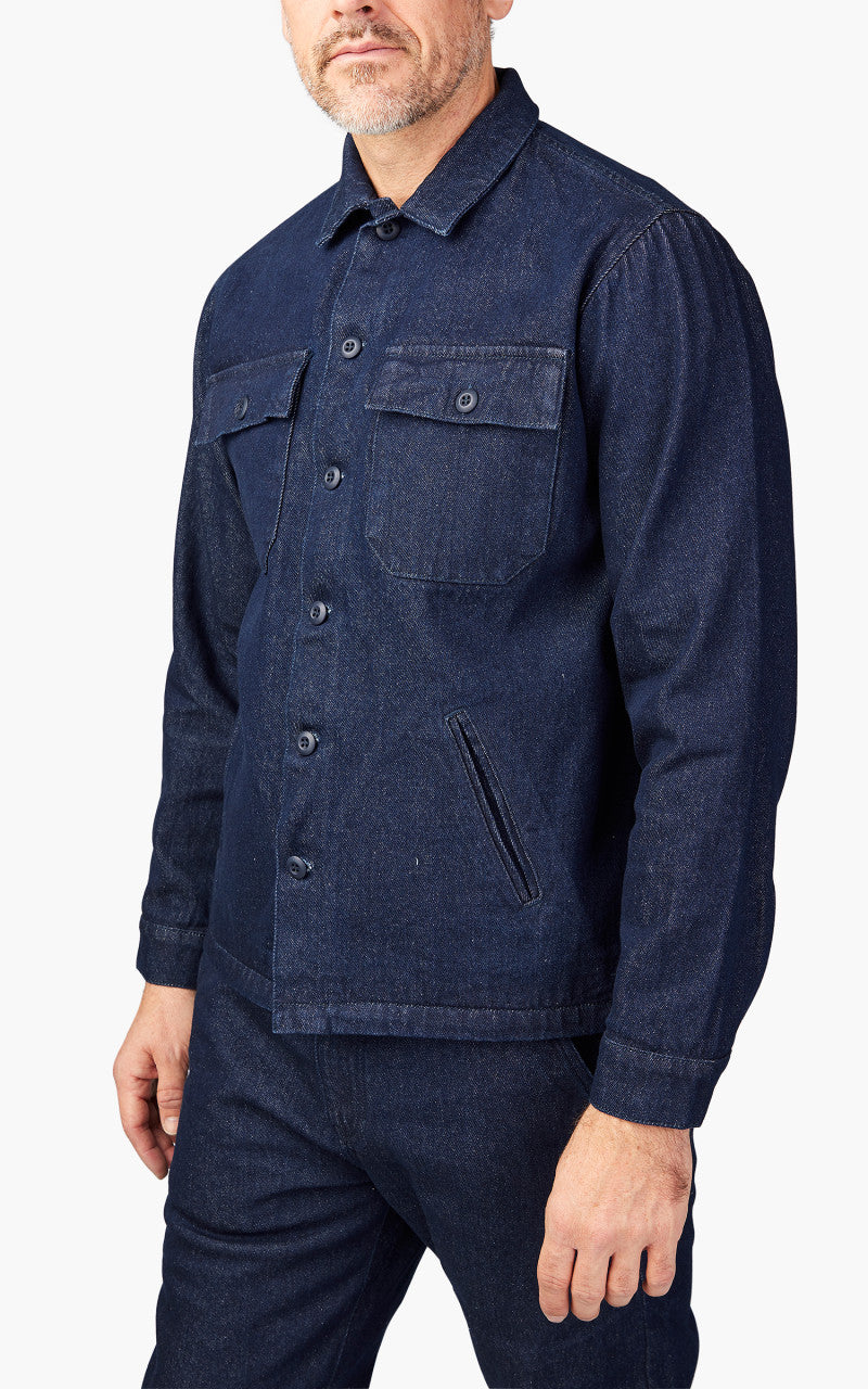 Benzak BWS-03 Military Overshirt Brushed Denim 13.75oz