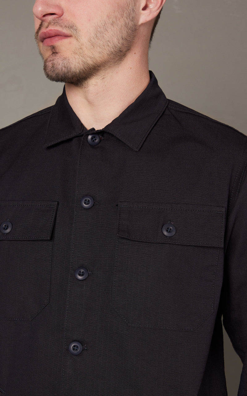 Benzak BWS-03 Military Overshirt Ripstop Navy