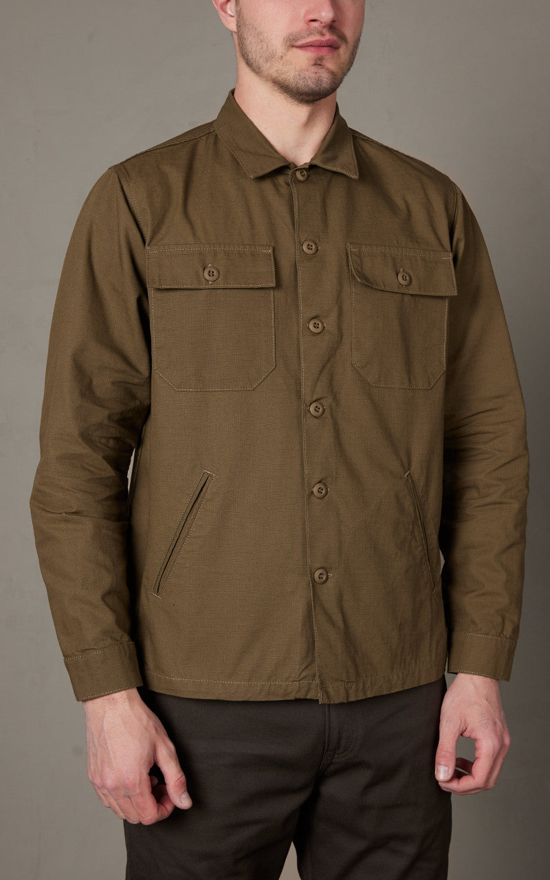 Benzak BWS-03 Militär Overshirt Ripstop Olivgrün