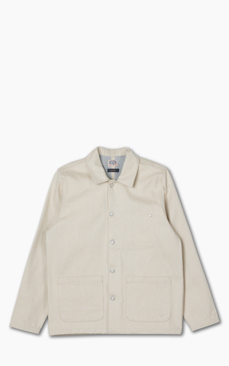 Benzak BWJ-01 Worker Jacket "Paint Roller" Selvedge Ecru 14oz