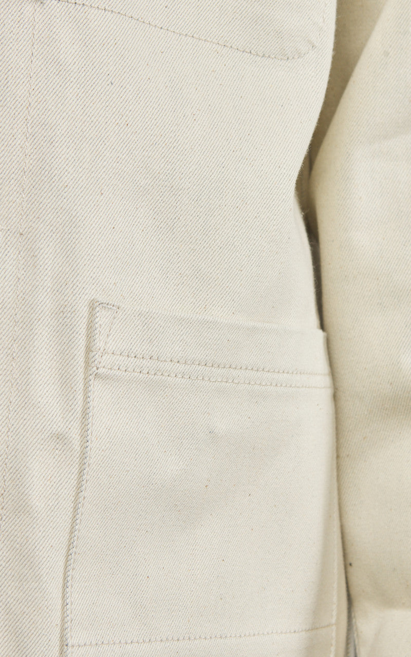 Benzak BWJ-01 Worker Jacket "Paint Roller" Selvedge Ecru 14oz