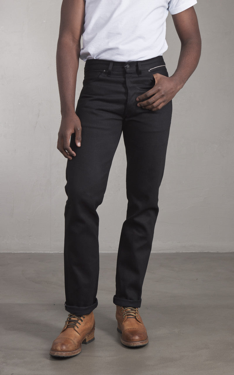 Benzak B-02 Straight Black Slub Selvedge Black 13oz