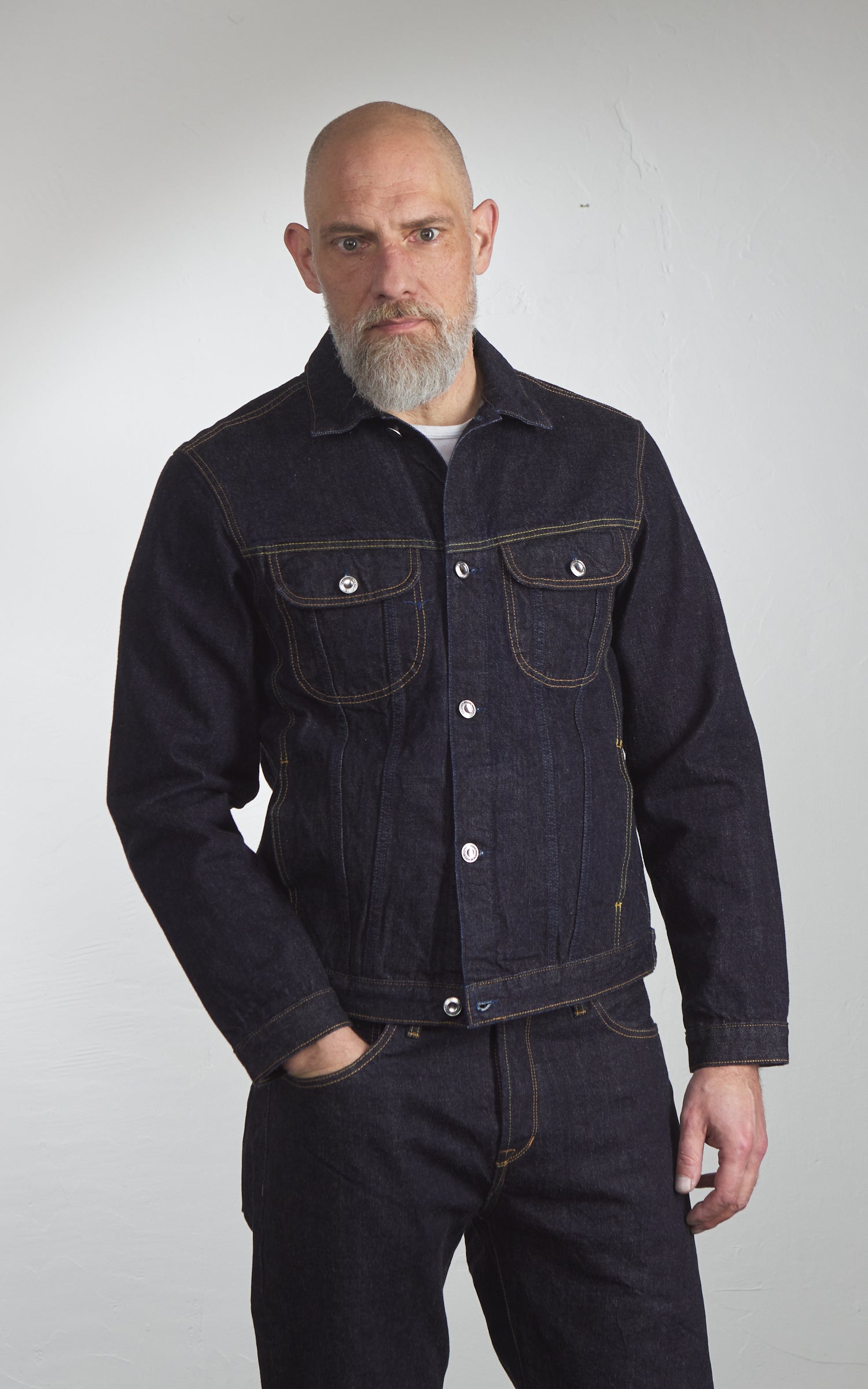 Benzak BDJ-05 Trucker Jacket Forties Era Selvedge Indigo 14oz