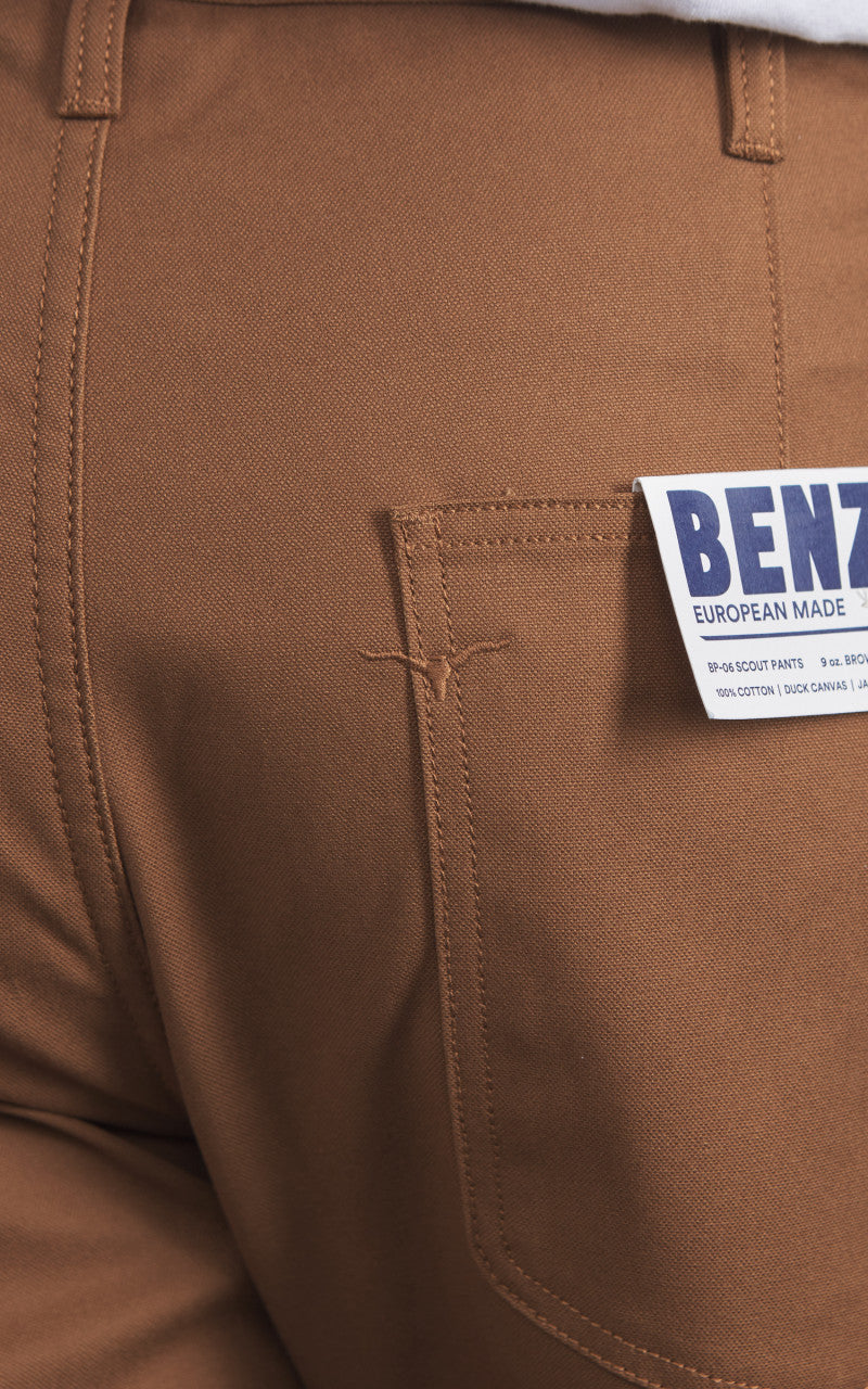 Benzak BP-06 Scout Pants Duck Canvas Selvedge Brown
