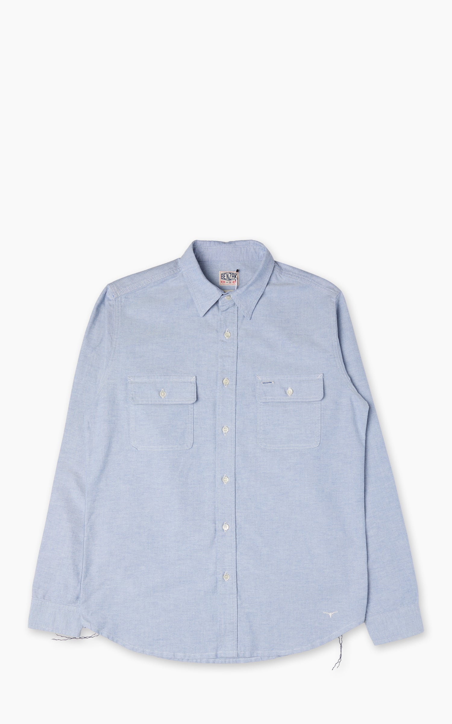 Benzak BWS-06 Worker Shirt Oxford Navy & White 6oz