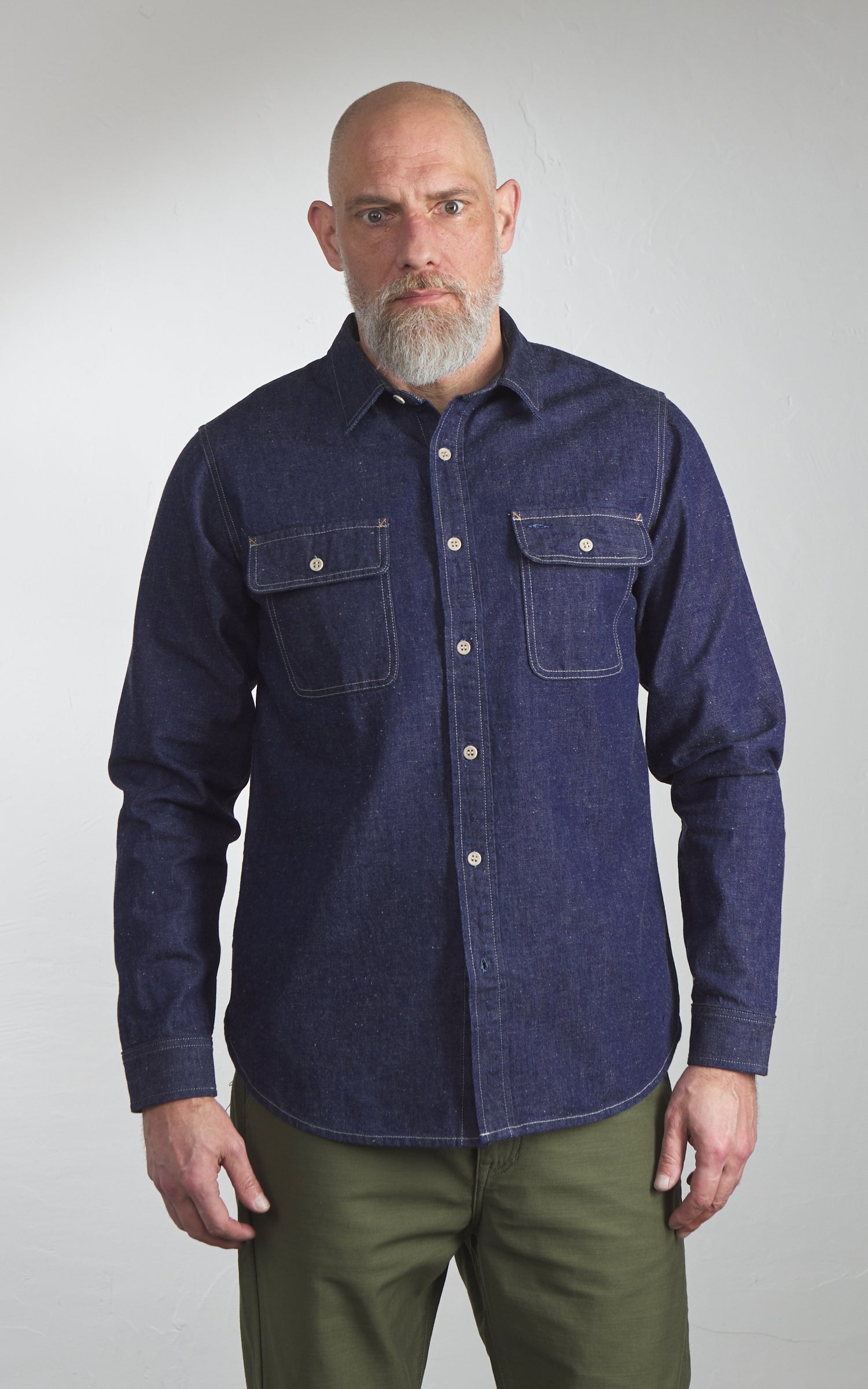 Benzak BWS-06 Worker Shirt Union Denim Indigo 9.5oz