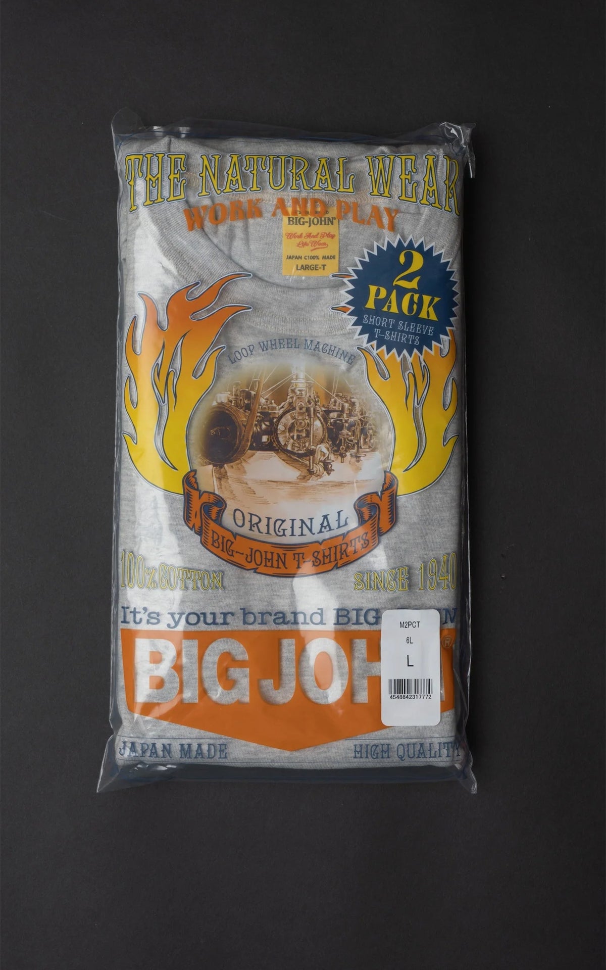 Big John Original 2-Pack T-Shirt Grey