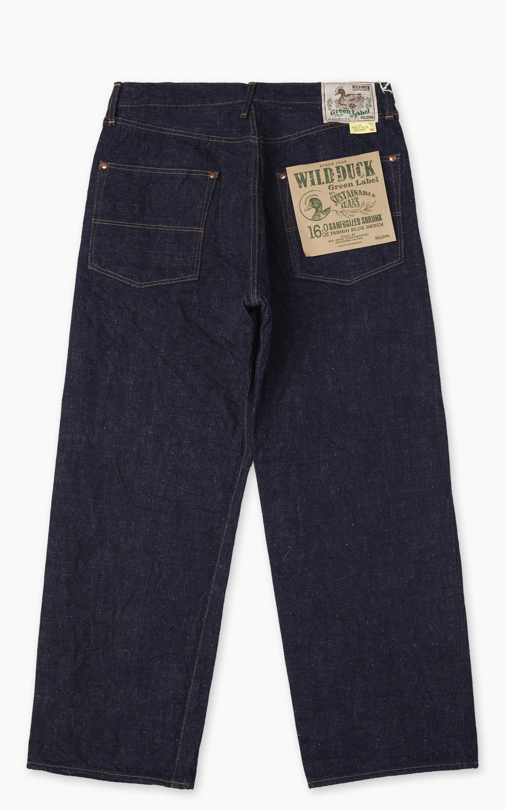 Big John M1012RC Green Label Wild Duck Jeans Indigo